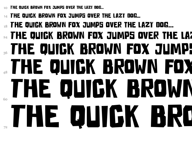DK Astromonkey font waterfall